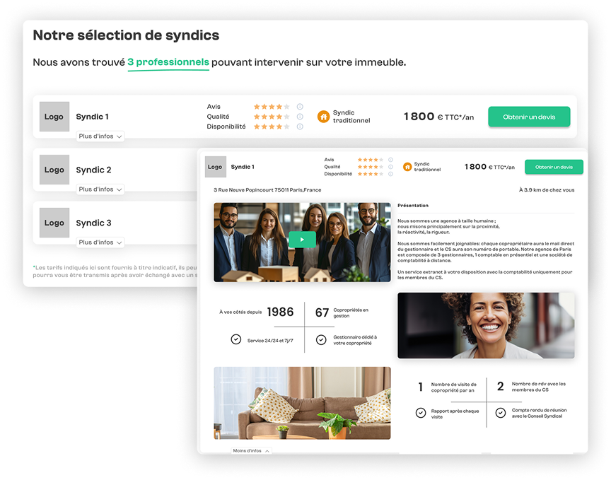 Notre sélection de syndics