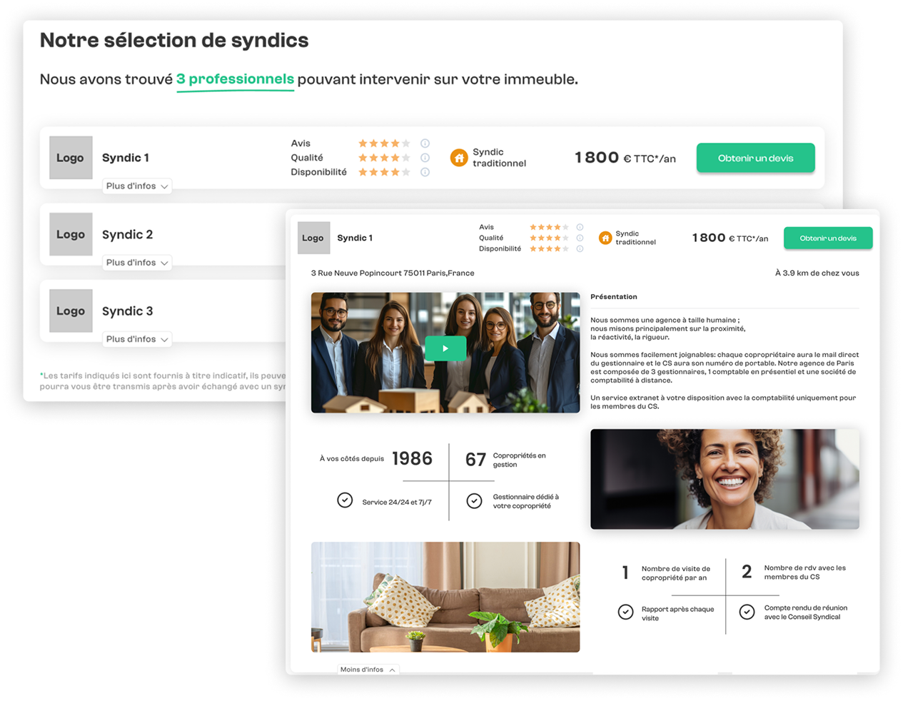 Notre sélection de syndics